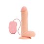 Sterczący penis z jądrami wibrator przyssawka 25cm - 3