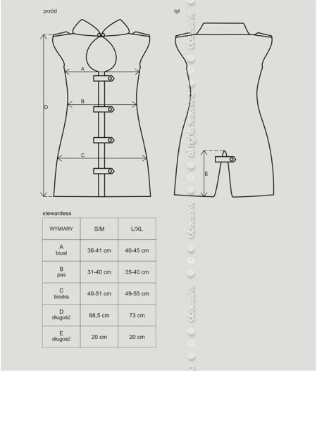 Stewardessa kostium strój przebranie obsessive s/m - 5