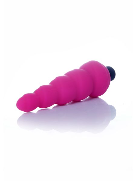 Stożkowy kulkowy korek analny silikonowy sex 14cm - 3