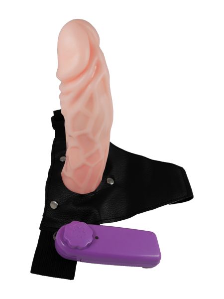 Strapon proteza penisa pusta dildo wibrator 16cm