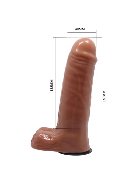 Strapon z wibracjami na paskach uprząż sex 16cm - 6