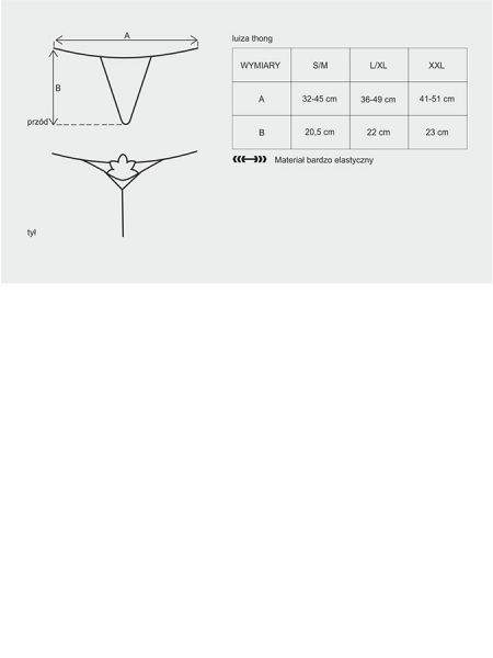 Stringi haft przejrzysta siateczka obsessive s/m - 4