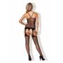 Elegancki bodystocking z pończochami randka L/XL - 3