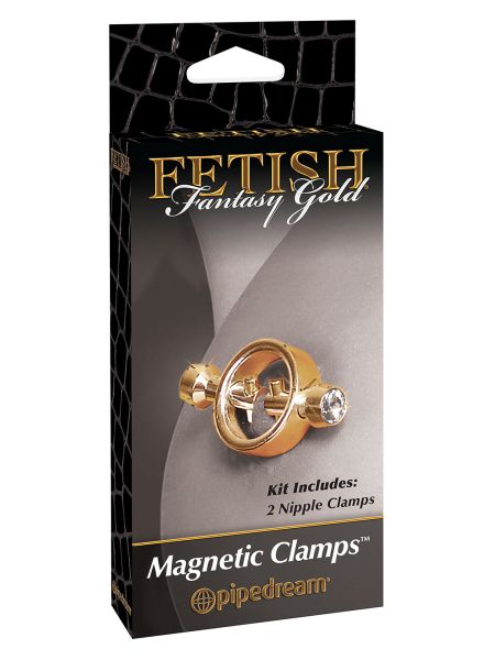 Stymulator-FF GOLD MAGNETIC NIPPLE CLAMPS