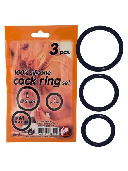 Zestaw 3 pierścienie erekcyjne na penisa jądra - 7