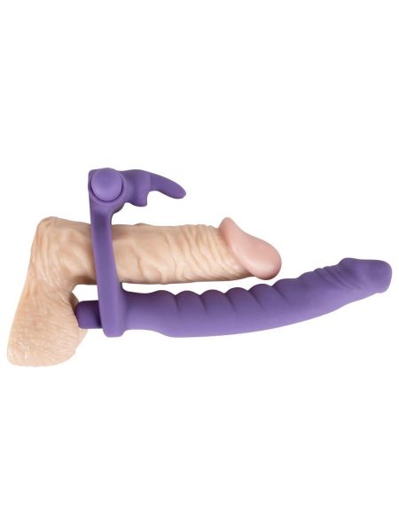 Sztuczny penis dildo podwójna penetracja masażer - 11