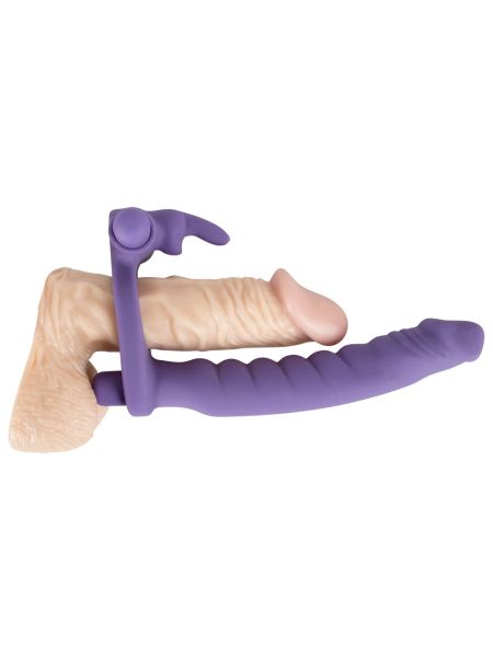Sztuczny penis dildo podwójna penetracja masażer - 8