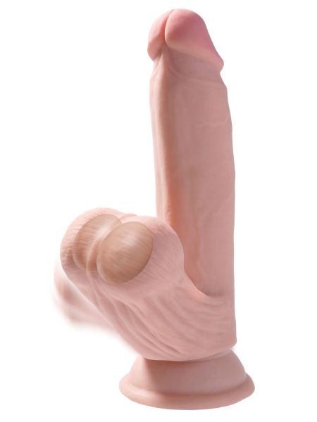 Dildo realistyczne z jądrami i przyssawką King Cock 21.5 cm - 3