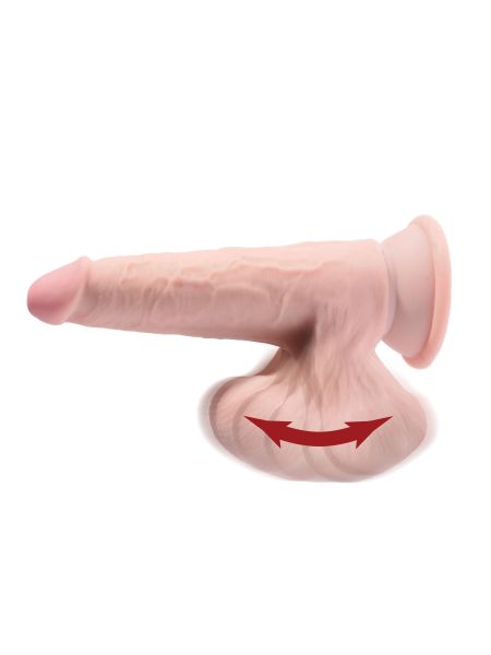 Dildo realistyczne z jądrami i przyssawką King Cock 21.5 cm - 5