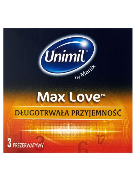 Prezerwatywy przedłużające stosunek Unimil Max Love 3 szt - 2