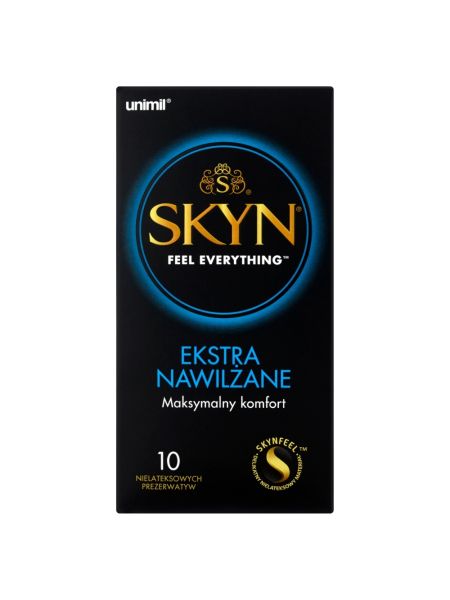 Prezerwatywy bez lateksu ekstra nawilżane Skyn Extra Wet x10 - 2