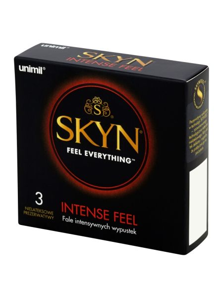 Prezerwatywy z wypustkami bez lateksu Skyn Intense Feel x3