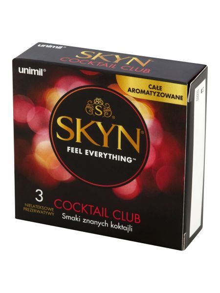 Prezerwatywy bez lateksu smakowe Skyn Cocktail Club 3 szt