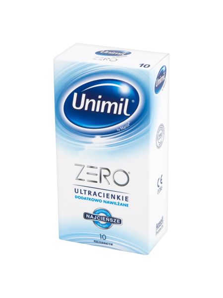 Cienkie prezerwatywy z lubrykantem Unimil Zero 10 szt