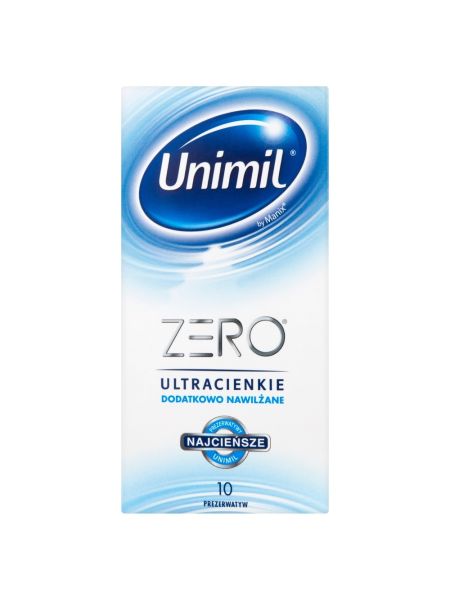 Cienkie prezerwatywy z lubrykantem Unimil Zero 10 szt - 2