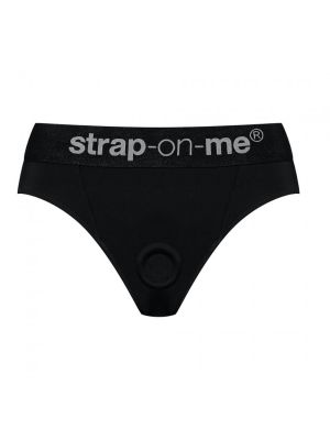 czarne sexowne majtki push up strap-on uprząż S - image 2