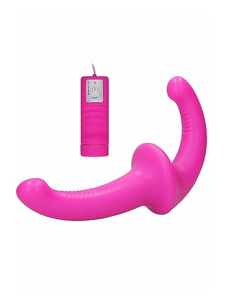 Podwójne różowe dildo do penetracji wibrujące - 4