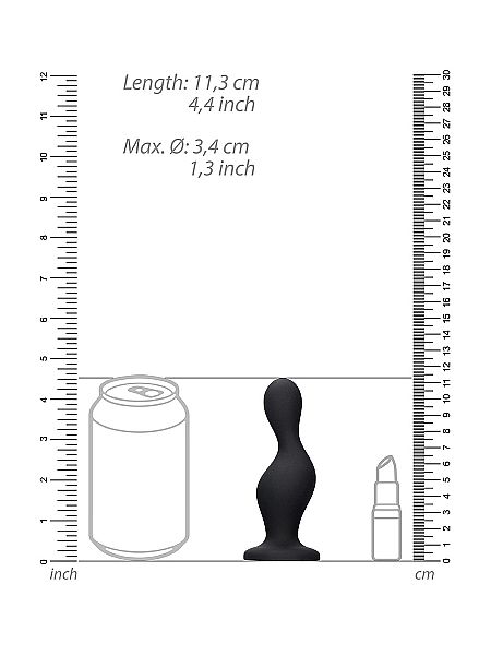 Silikonowy gładki korek analny zatyczka plug 11 cm - 4