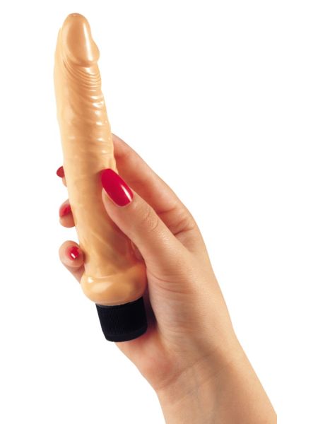 Wąski wibrator analny waginalny członek penis 19cm - 5
