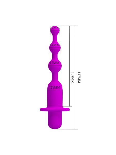 Wibrator analny kulkowy sex sonda 12 trybów 13cm - 8