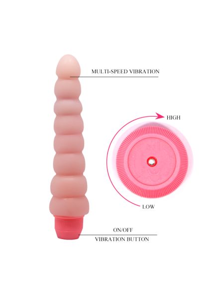 Wibrator analny waginalny wyginany elastyczny 19cm - 7