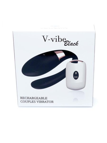 Wibrator dla par do punktu G i łechtaczki V-Vibe Black - 12