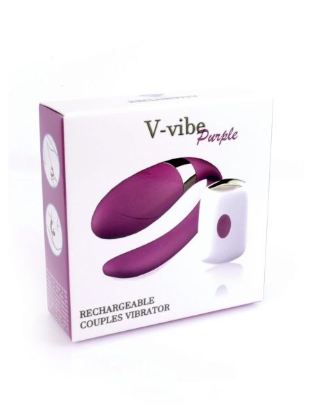 Wibrator dla par do punktu G i łechtaczki V-Vibe Purple - 6