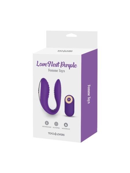 Wibrator dla par z pilotem do punktu G Love Nest Purple - 6