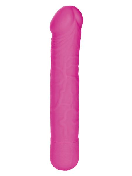 Wibrator klasyczny sztuczny penis silikon róż 17cm - 2