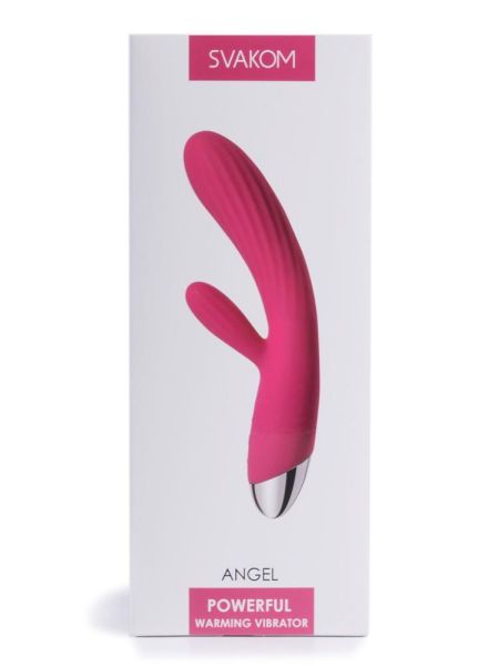 Podgrzewany wibrator króliczek Svakom Angel Plum Red