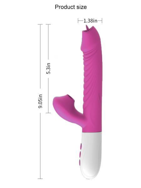 Wibrator króliczek posuw masażer bezdotykowy 23cm - 12