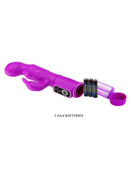 Wibrator króliczek z masażerem łechtaczki sex 22cm - 7