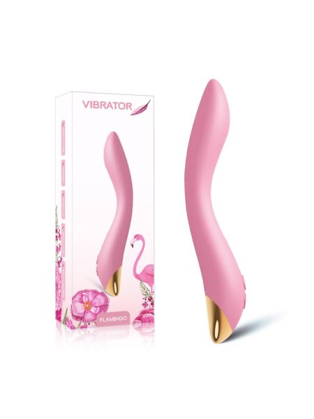 Wibrator masażer stymulator do punktu G Flamingo Light Pink - 6