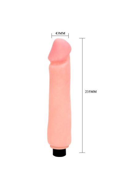 Wibrator penis naturalny z żyłkami elastyczny 23cm - 3