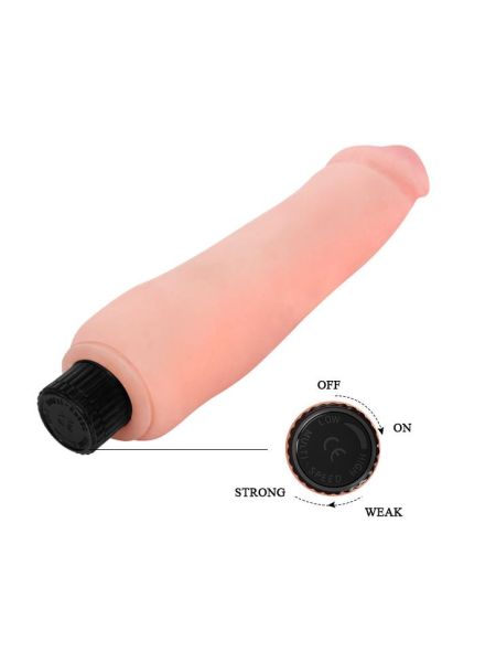 Wibrator penis naturalny z żyłkami elastyczny 23cm - 4