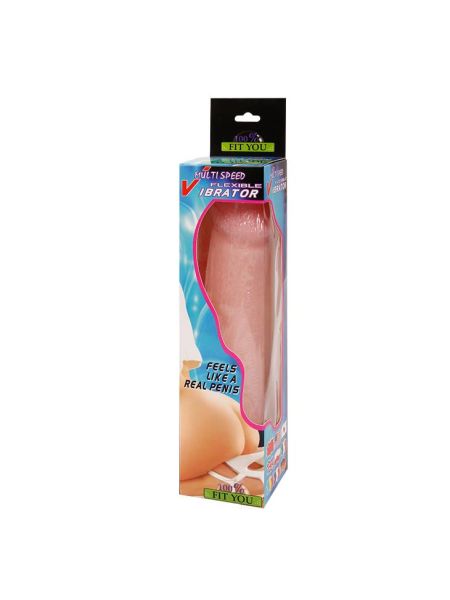 Wibrator penis naturalny z żyłkami elastyczny 23cm - 6