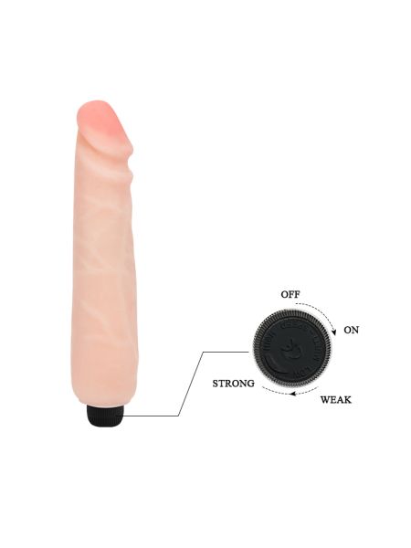 Wibrator penis naturalny z żyłkami elastyczny 25cm - 5