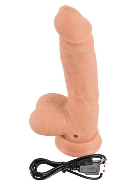 Wibrator penis przyssawka rotacja 21cm 10 trybów - 13