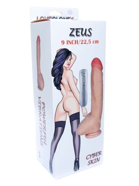 Dildo penis z cyberskóry naturalny 7trybów 25cm - 3