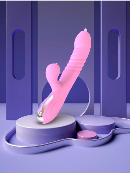Wibrator posuwisty maszyna orgazmowa z językiem - 15