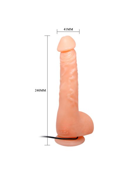 Penis realistyczny jądra przyssawka pilot 24cm - 5