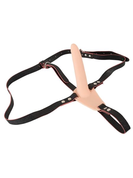 Wibrator strap-on uprząż paski 10 trybów 15cm sex - 8