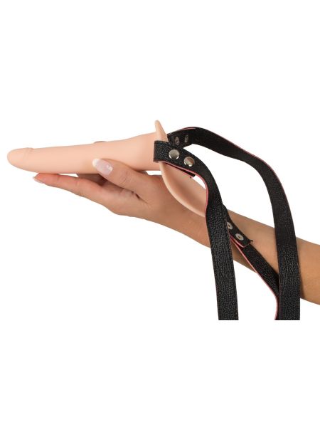 Wibrator strap-on uprząż paski 10 trybów 15cm sex - 9