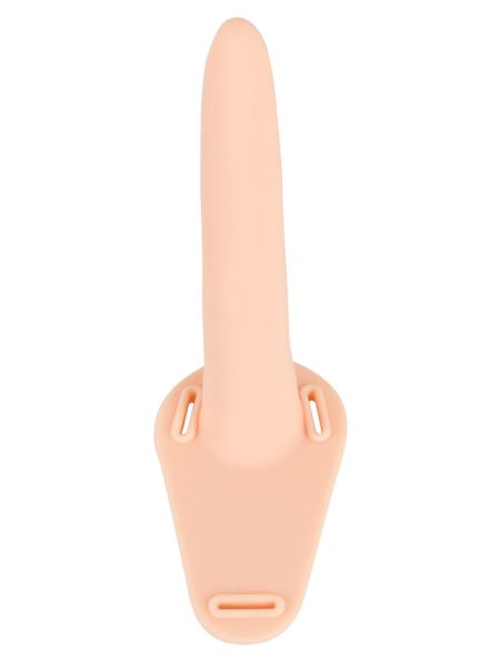 Wibrator strap-on uprząż paski 10 trybów 15cm sex - 13