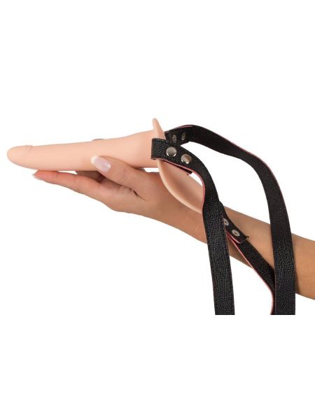 Wibrator strap-on uprząż paski 10 trybów 15cm sex - 12