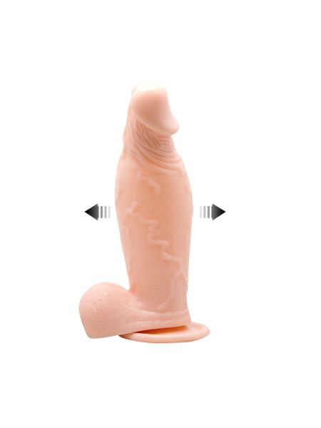 Dildo z cyberskóry pompowany przyssawka 19cm - 2