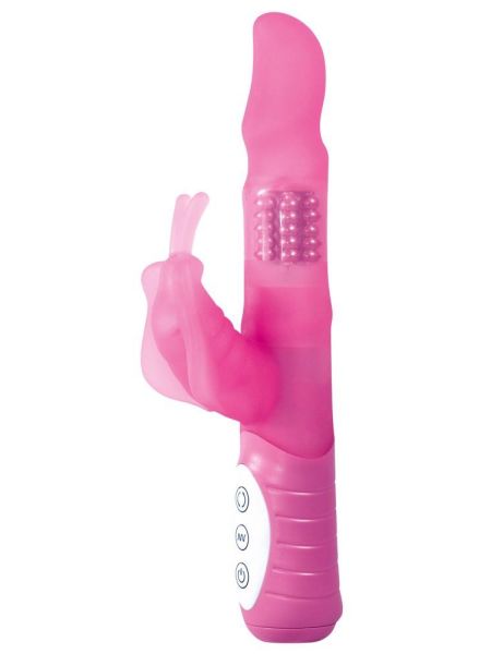 Wibrator z sex masażerem łechtaczki rotacją 22cm - 3