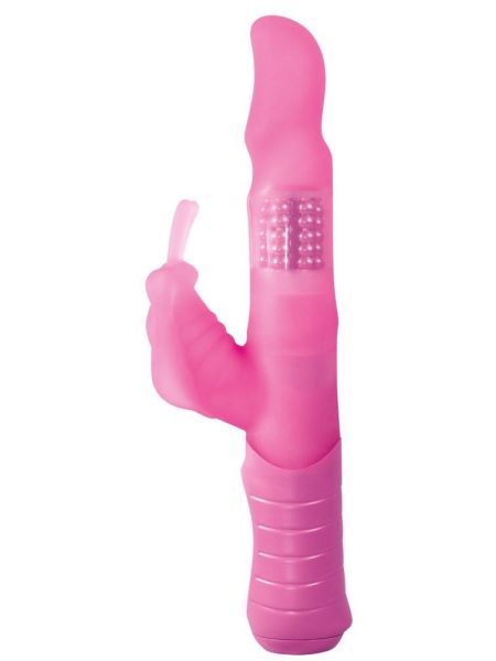 Wibrator z sex masażerem łechtaczki rotacją 22cm - 5