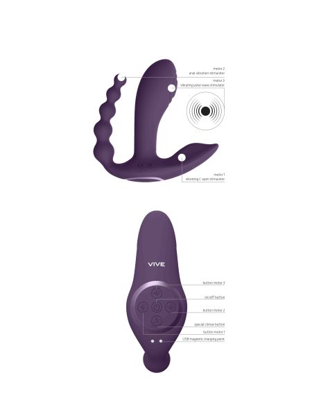 Wibrator do majtek Vive Kata Purple - 2