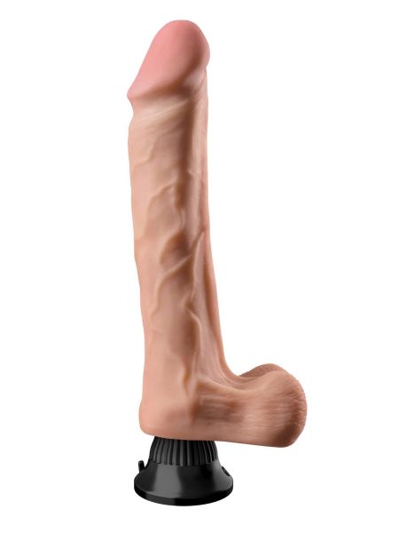 Wibrujące żylaste dildo do strap-on 30,5 cm - 2